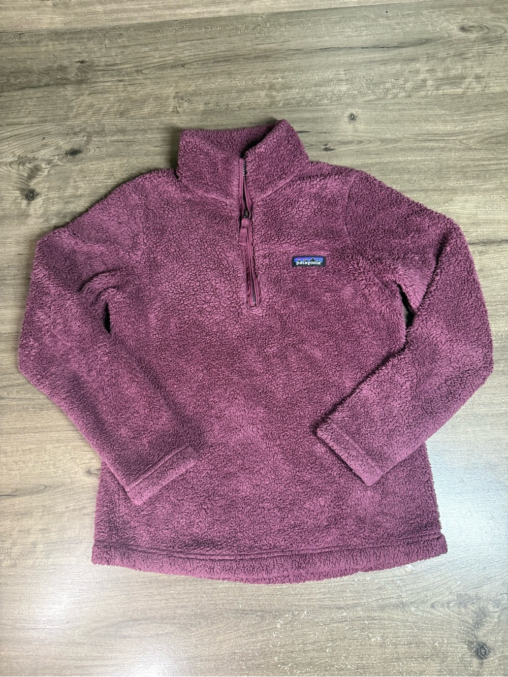 Patagonia Los Gatos 1/4 Zip Fleece Womens XS Dulse Mauve Sherpa Pullover